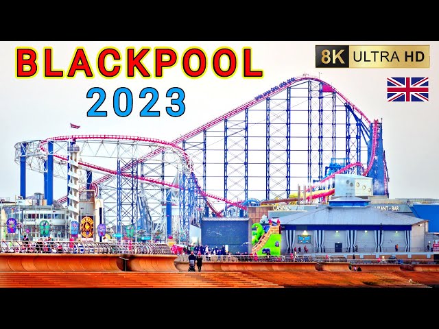 Blackpool Beach Walk: From The Big One to Central Pier 8K60