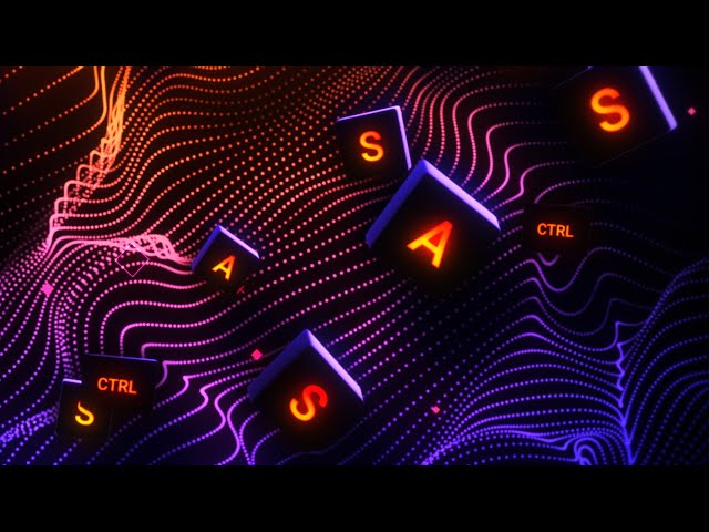 Orange Neon Keyboard Keys Background video | Footage | Screensaver