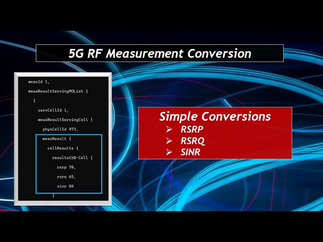 5G RSRP RSRQ SINR Conversion Mapping