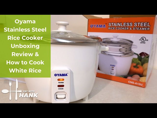 Oyama Stainless Steel 16 Cup Rice Cooker Unboxing Review & How to Cook White Rice