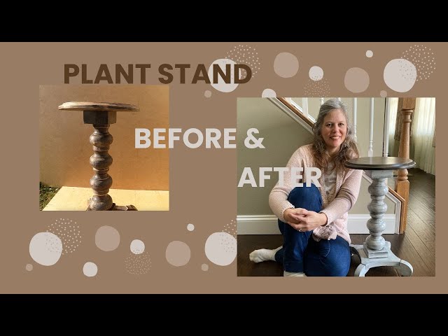 Refinish, Paint, and Stain a Solid Wood Plant Stand