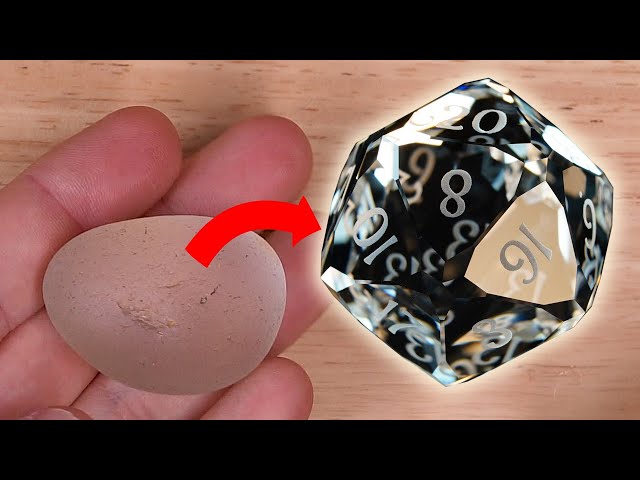 Carving the Sparkliest D20 Ever