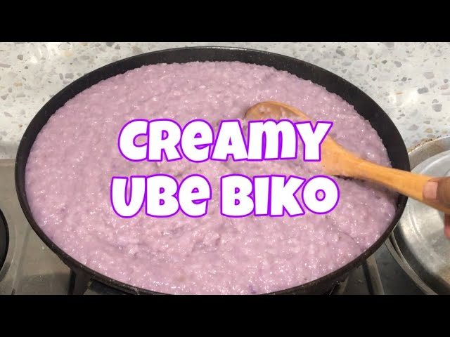 How to make creamy ube biko without ube halaya/ Malagkit o glutinous rice recipe /yummy biko