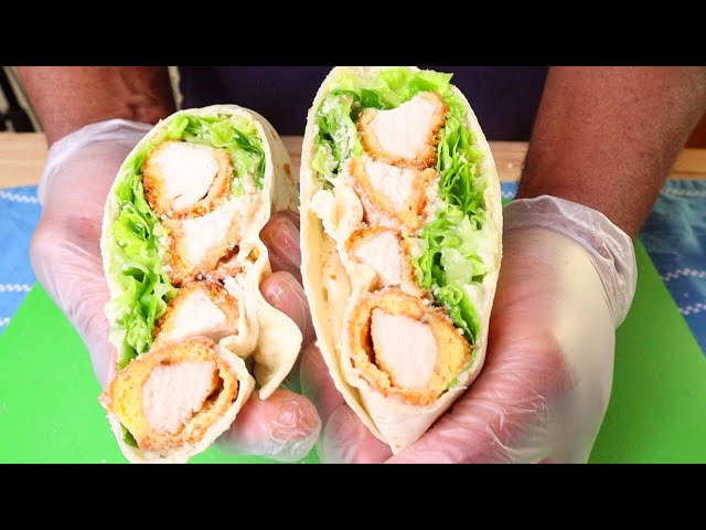 Easy Caesar Chicken Salad Lunch Wrap Recipe To Make  | Healthy Lunch Hour Idea | Wraps 🥗🌯