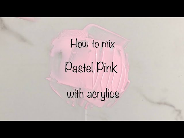 How To Make Pastel Pink | Acrylics | Color Mixing #135