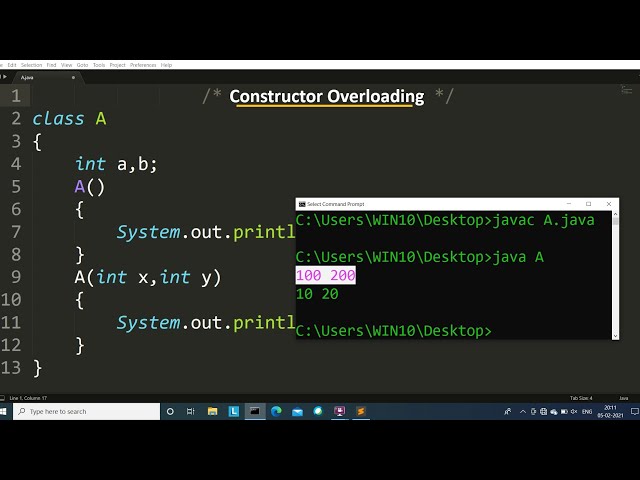 Constructor Overloading in Java | Learn Coding