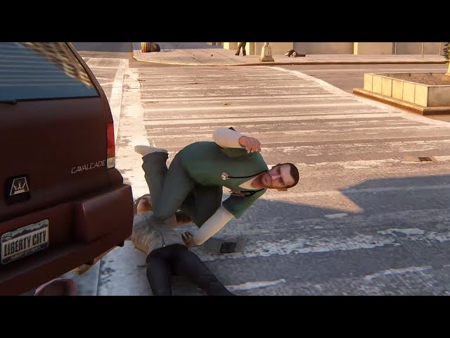 In traffic at a speed of 9999999, can the taxi take you to the navigation point? - GTA4