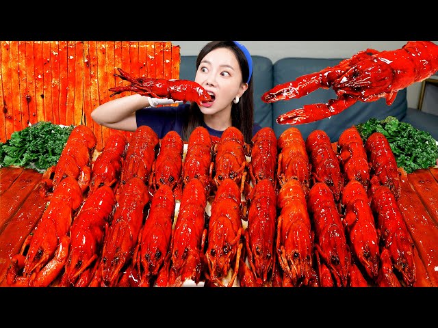 [Mukbang ASMR] SPICY 🔥 Black Pepper Mala Stir Fried Crayfish & Seafood Malaxiangguo Recipe Ssoyoung