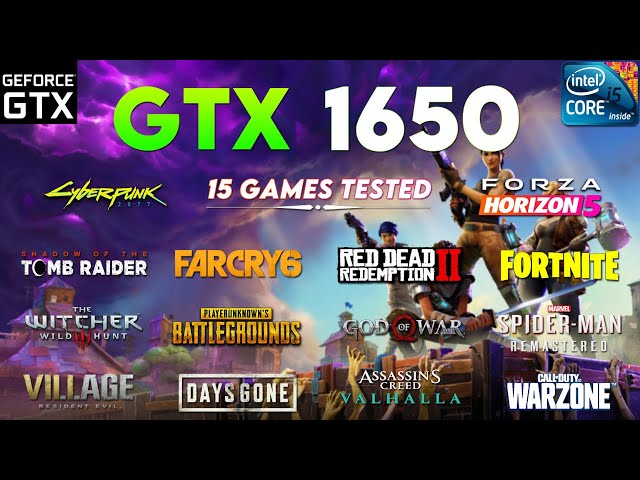 GTX 1650 Test In 15 Games In 2022 | Popular & Latest Games Tested