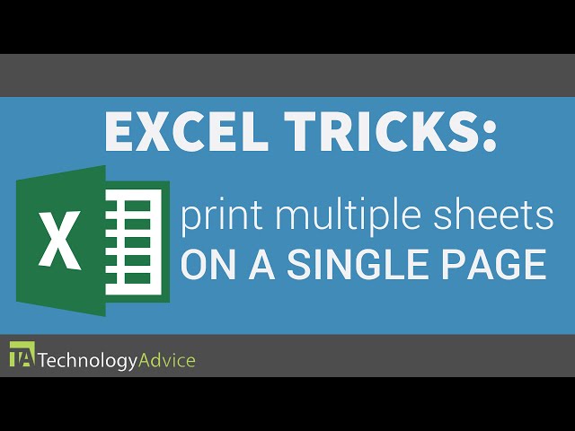 Excel Tricks - Print Multiple Sheets on a Single Page
