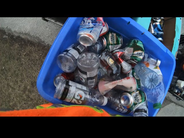 Wednesday night collecting empties ￼￼