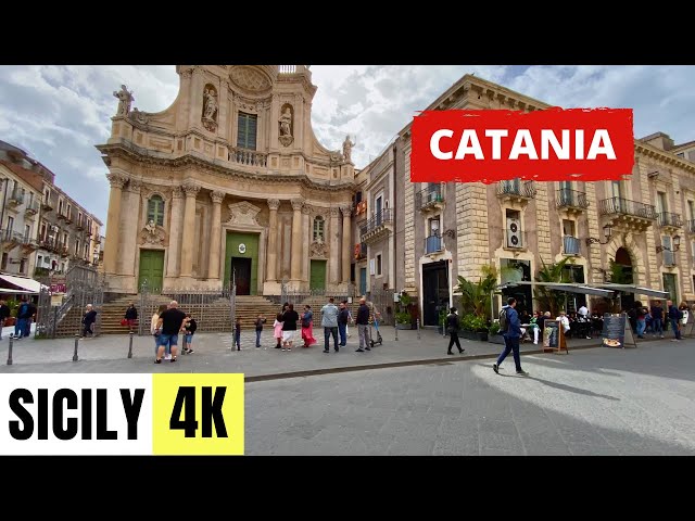 SICILY, ITALY 🇮🇹 [4K] Catania City Centre — Walking Tour