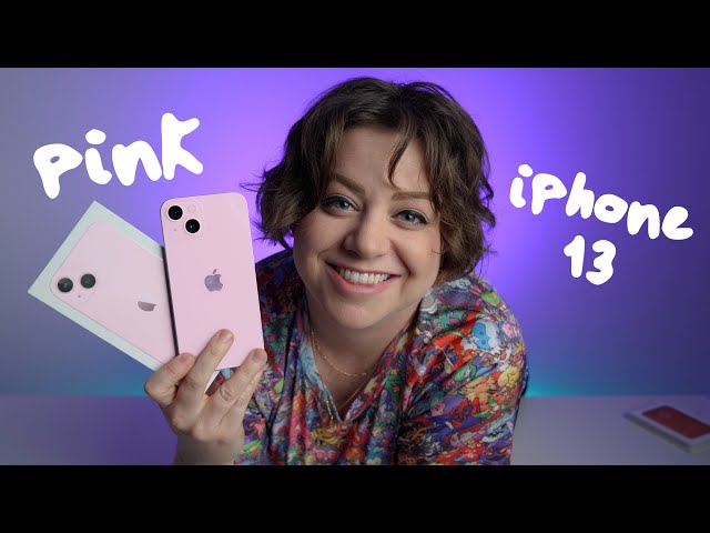 Pink iPhone 13 Unboxing 💕 ft Leather wallet & MagSafe case