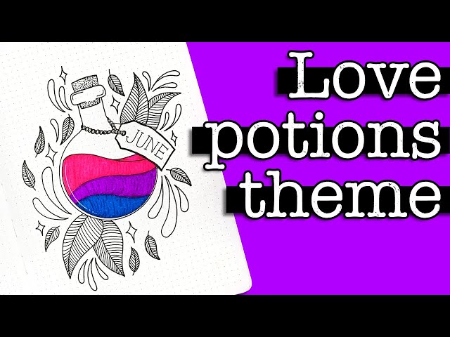 June Bullet Journal Setup 💜 'Love is Love' Potions Theme