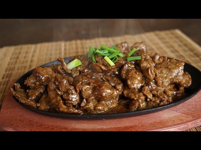 How to make Sizzling Black Pepper Beef - technique to make beef very tender - Morgane Recipes