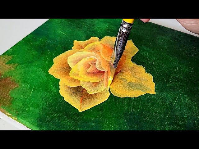 Easy way to draw yellow roses
