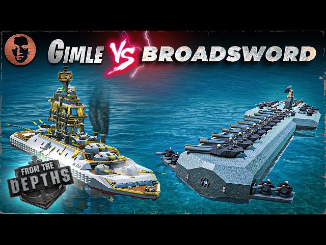 Gimle VS. PROJECT BROADSWORD - From the Depths Battleship Battle