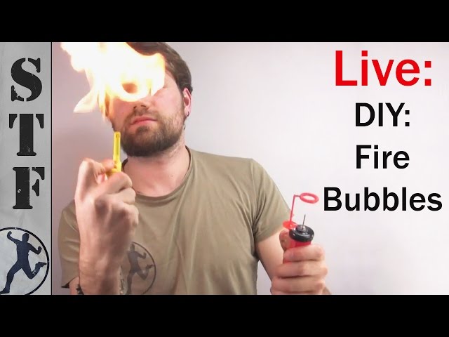 I was Live: DIY Fire Soap Bubbles