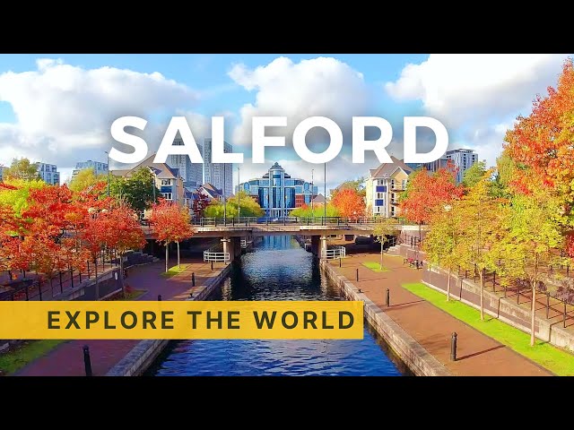 🇬🇧 MediaCityUK Autumn Walk 4K, Salford, Greater Manchester England