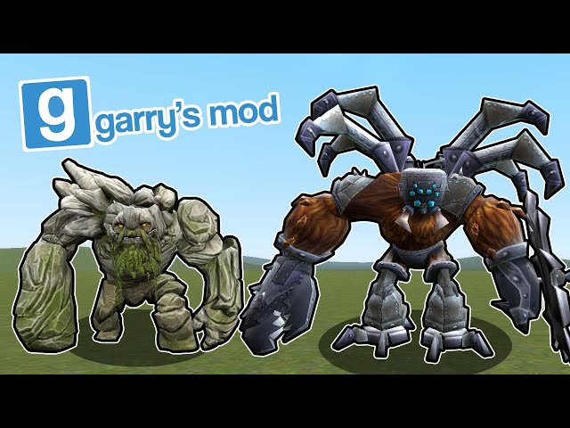 Crash of The Titans Arachnina VS Stone Giant Tiny in Garry's Mod!!!