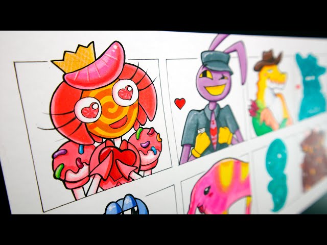 Drawing Love Couples | The Amazing Digital Circus | New Episode