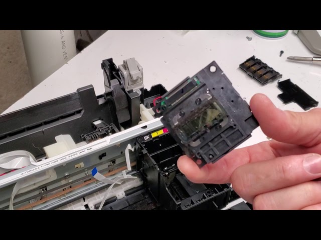 Taking Apart Epson XP-340 Printer for parts or repair. XP-400 XP-410 XP-440