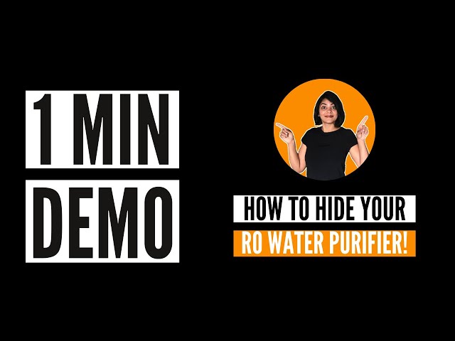 HOW TO hide your RO water purifier | Kent Grand Plus Demo | Kitchen Design Idea