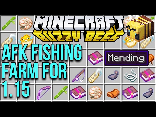Minecraft 1.15 AFK Fishing Farm Tutorial For The Buzzy Bees Update