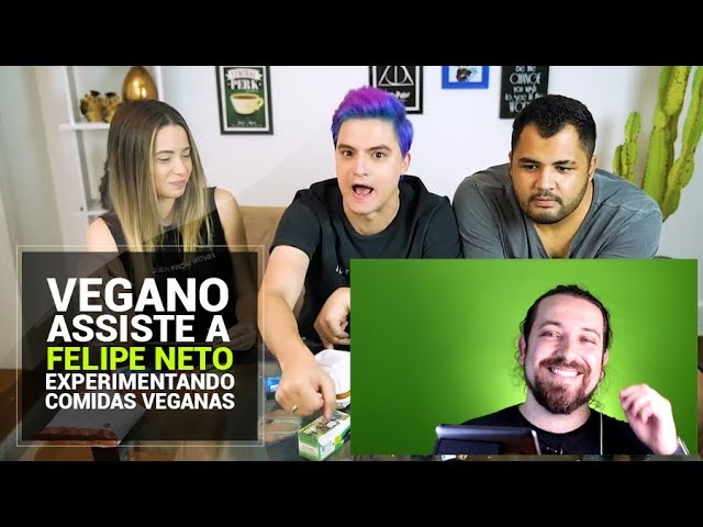 Vegan watches Felipe Neto to try vegan food