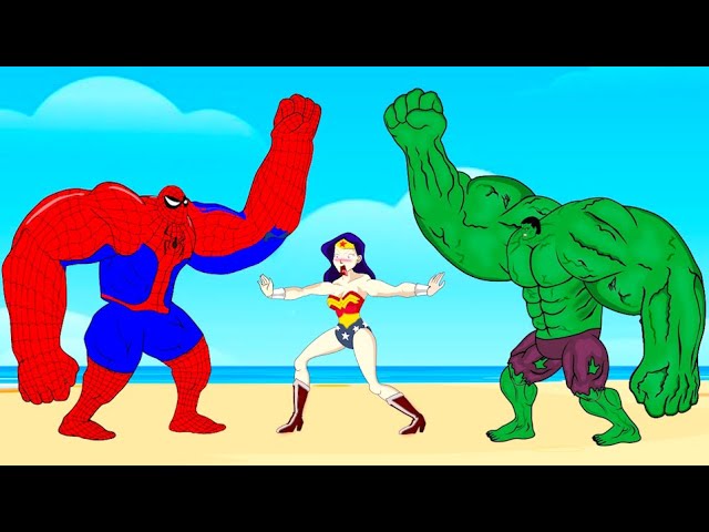 The Love Story Of HULK, SPIDER-MAN And SUPER-MAN | Super Heroes Animation
