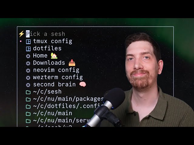 Smart tmux sessions with sesh