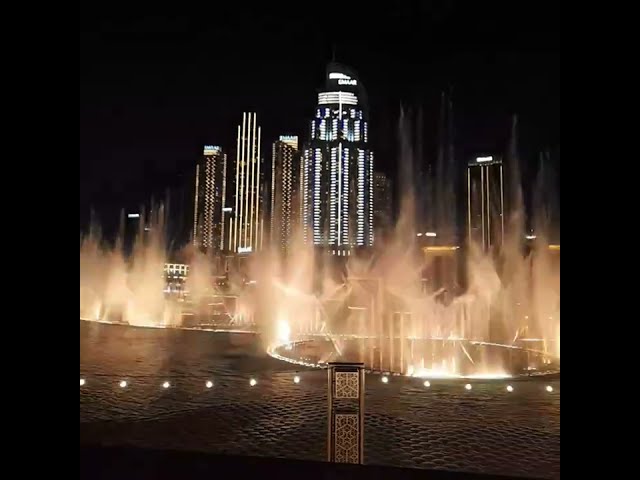 Dubai fountain water dance in dubai burjkhalifa night views #dubai #burjkhalifa #dubaicity #Fountain