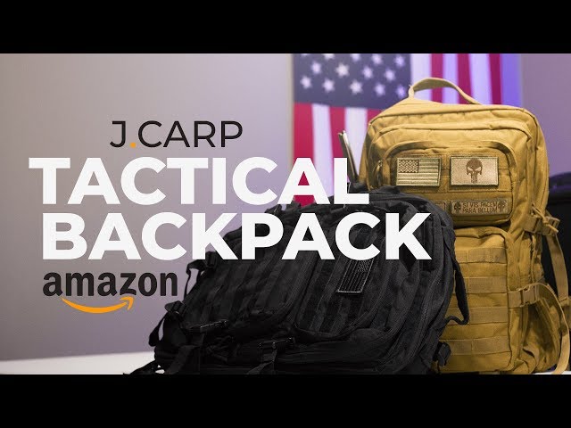 J.Carp Military Tactical Backpack Review from Amazon + Water Bladder Unboxing and Review!