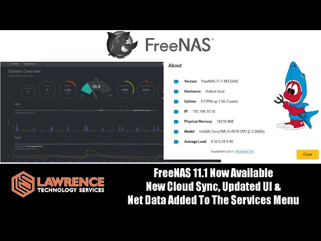 FreeNAS 11.1 Now Available! New Cloud Sync, Updated UI & Net Data Added To The Services Menu