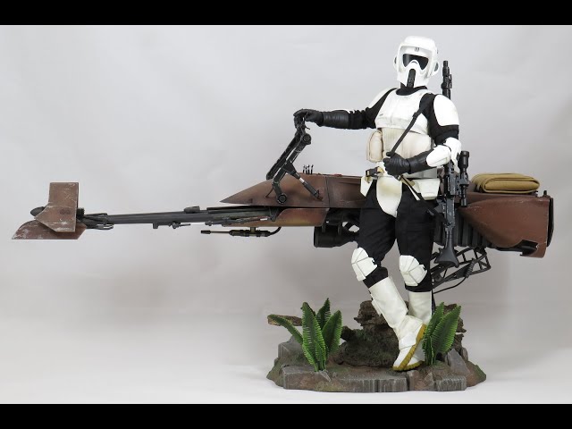 Hot Toys MMS612 Scout Trooper and Speeder Bike Comparison with Sideshow