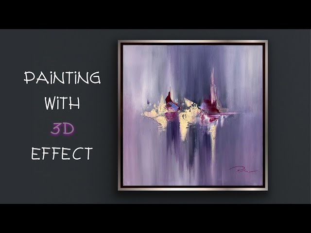 Easy Acrylic Painting with 3D Effect / Abstract Seascape Tutorial