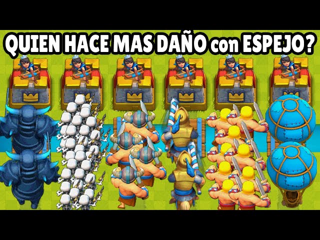 WHICH CARD DOES MORE DAMAGE using MIRROR? | CLASH ROYALE OLYMPICS