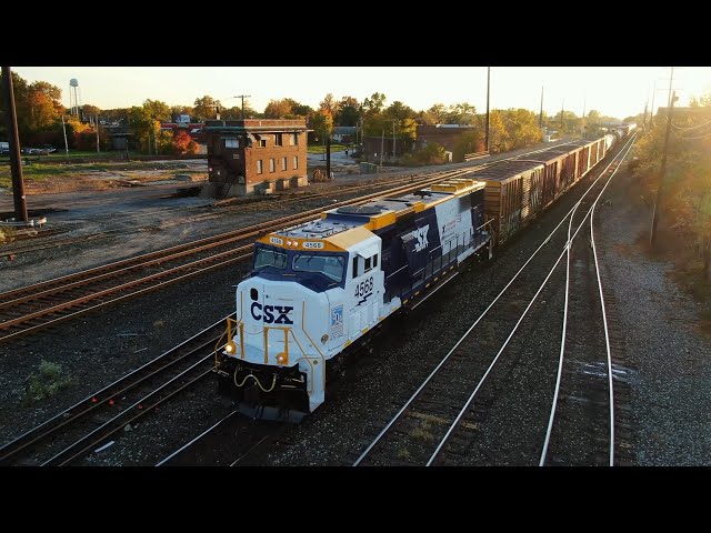 Fall railfanning CSX Erie West Sub with CSX 4568 Operation Lifesaver CSX 1727 Painesville Collinwood