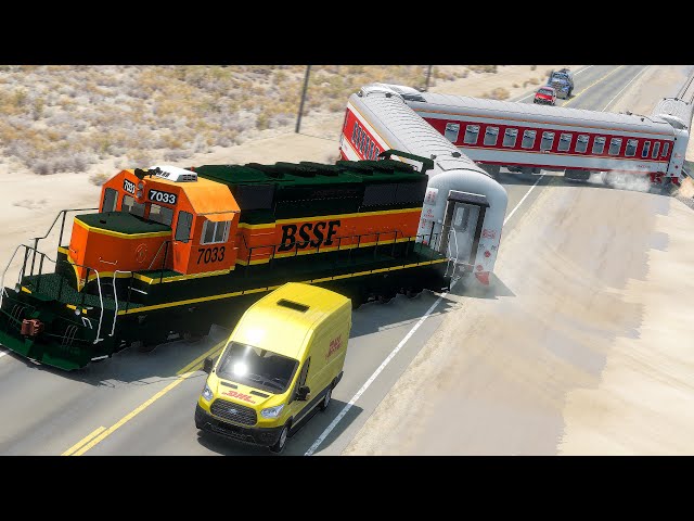 High-Speed Train Crash on Highway & Other Crashes | BeamNG.Drive