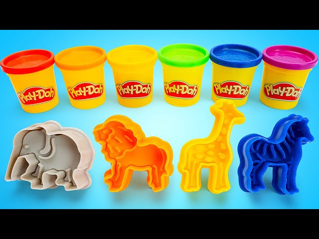 Create and Learn Animal with Play Doh - Preschool Toddler Learning Video 🐘🐻