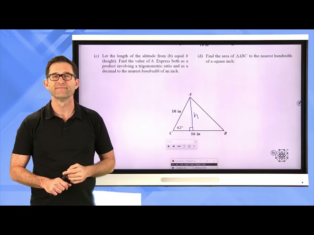 N-Gen Math Geometry.Unit 8.Lesson 7.The Area Formula of a Triangle