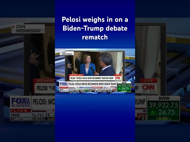 Pelosi: I would never recommend debating Trump but that is what Biden has decided to do #shorts