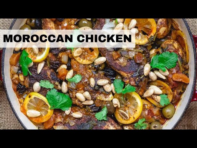 Moroccan Chicken Recipe | Easy Chicken Recipe with Olives, Apricots and Lemons!