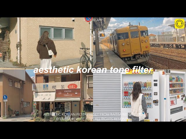 aesthetic korean tone filter // foodie app