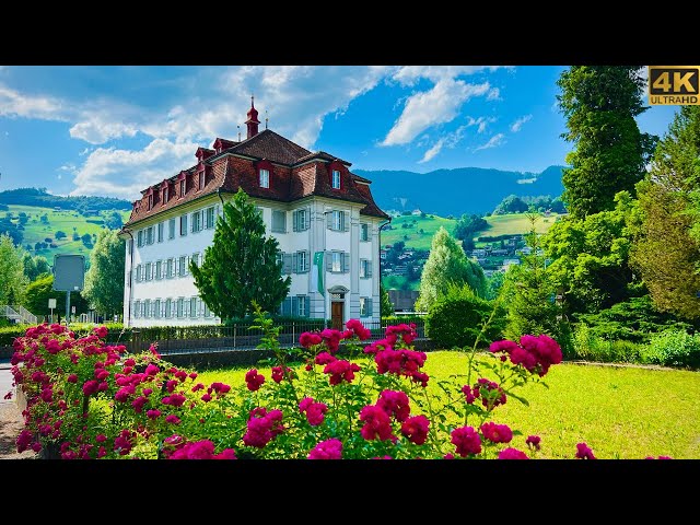 Sarnen - Historical Town In Switzerland 4K | Walking Tour in Europe