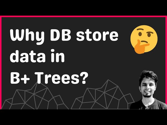 Why do databases store data in B+ trees?