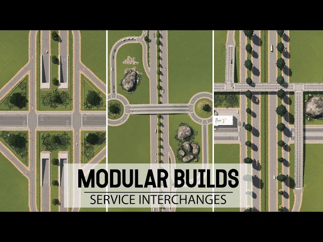 3 Simple & Easy VANILLA Service Interchange Designs In Cities Skylines! Modular Builds