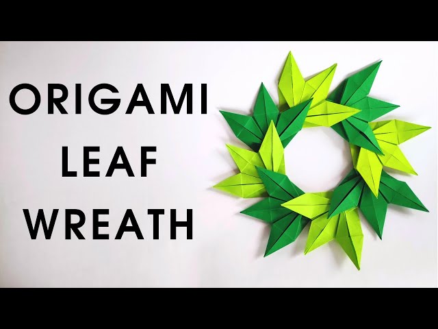 Origami LEAF WREATH | How to make a Christmas wreath | Christmas decorations