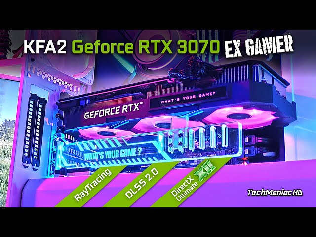 The most powerful cards for gamers 😃 KFA2 GeForce RTX 3070 EX Gamer. A quiet and efficient design.