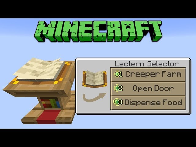 Minecraft 1.14 Activate Contraptions With A Lectern Book